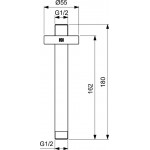 Держатель потолочной лейки Ideal Standard IdealRain Black B9446XG